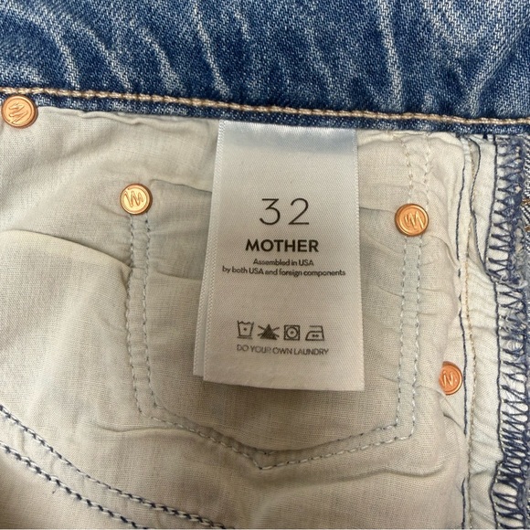 NWOT MOTHER The Skipper Short N Long Fray Shorts (Leap at the Chance), Size: 32 - Picture 8 of 13